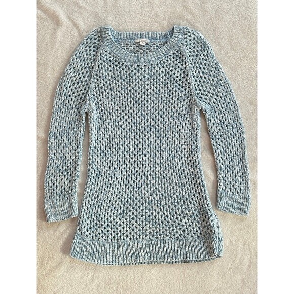 Gap Chunky open knit sweater size M Sky Blue - Picture 3 of 7